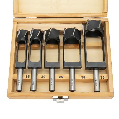 XRMXF 5-tlg. Zapfenschneider und Forstnerbohrer Set, Ø 15-20-25-30-35 mm Kernbohrer, für Holzarbeiten Verbinder, Dübel und Zapfen XRMXF 5-tlg. Zapfenschneider und Forstnerbohrer Set, Ø 15-20-25-30-35 mm Kernbohrer, für Holzarbeiten Verbinder, Dübel und Zapfen von XRMXF