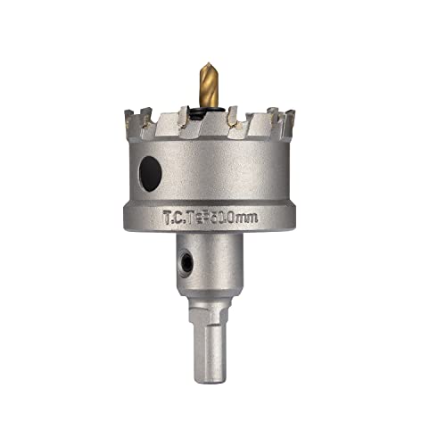 XRMXF 50mm Lochsäge Hartmetall-Bohrer,TCT Metall Lochsäge Bohrer für Edelstahl, Eisen, Legierung, Holz, Kunststoff XRMXF 50mm Lochsäge Hartmetall-Bohrer,TCT Metall Lochsäge Bohrer für Edelstahl, Eisen, Legierung, Holz, Kunststoff von XRMXF