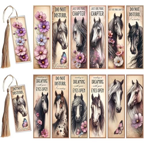 Elewins UV DTF Wraps - 24 Blatt Tiere UV DTF Abziehbilder für Acryl Lesezeichen Rohlinge, DIY Wasserdichte Reiben auf Transfers zum Basteln (Pferdeliebhaber) von XRTHGS
