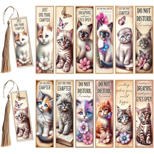 Elewins UV DTF Wraps - 24 Blatt Tiere UV DTF Aufkleber für Acryl Lesezeichen Rohlinge, DIY Wasserdichte Reiben auf Transfers zum Basteln (Katzenliebhaber) von XRTHGS