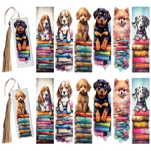 XRTHGS 24pcs UV DTF Lesezeichen Transferpapier Geeignet für Lesezeichen Dekoration DIY Handwerk (Süße Hunde) von XRTHGS