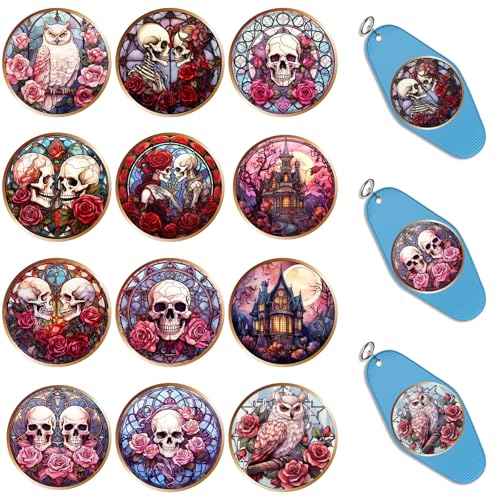 XRTHGS UV DTF Schlüsselanhänger Verpackung Transferpapier 24pcs UV DTF Verpackung DIY Handwerk kann für Schlüsselanhänger, Aufbewahrungsboxen, Wasserbecher usw. verwendet werden (Halloween Totenkopf) XRTHGS UV DTF Schlüsselanhänger Verpackung Transferpapier 24pcs UV DTF Verpackung DIY Handwerk kann für Schlüsselanhänger, Aufbewahrungsboxen, Wasserbecher usw. verwendet werden (Halloween Totenkopf) von XRTHGS