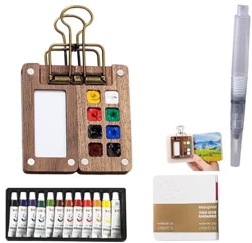 Pocket Artist Aquarell-Reiseset, Mini-Aquarell-Set zum Malen unterwegs, tragbare 8/15 Gitterpalette, Aquarellfarbenpalette für Künstler und Maler mit Aquarellfarbe Pocket Artist Aquarell-Reiseset, Mini-Aquarell-Set zum Malen unterwegs, tragbare 8/15 Gitterpalette, Aquarellfarbenpalette für Künstler und Maler mit Aquarellfarbe von XRXRX