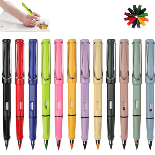 XRXRX Everlasting Pencil,Reusable Infinity Pencil12 Colours Inkless Pencils with Extra 24 Replaceable Graphite Nib,Forever Colored Pencil with Eraser XRXRX Everlasting Pencil,Reusable Infinity Pencil12 Colours Inkless Pencils with Extra 24 Replaceable Graphite Nib,Forever Colored Pencil with Eraser von XRXRX