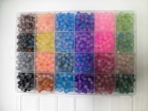 XSEINO 7200 Stück 6 mm 6 Box Riss-Glasperlen zur Herstellung XSEINO 7200 Stück 6 mm 6 Box Riss-Glasperlen zur Herstellung von XSEINO