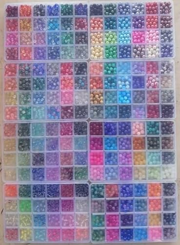 XSEINO 7200 Stück 8 mm 8 Box Glasperlen zur Herstellung XSEINO 7200 Stück 8 mm 8 Box Glasperlen zur Herstellung von XSEINO