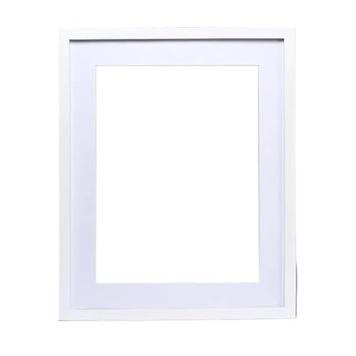 XSFAMGB Benutzerdefinierte Fotos Holz Bilderrahmen Schwarz Weiß Farbe Rahmen Wand Poster(White,26.5X38cm) von XSFAMGB