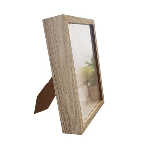 XSFAMGB Shadow Box Holz-Fotorahmen zur Anzeige dreidimensionaler Werke DIY Holz-Bilderrahmen-Dekor(Brown,A4 21X30cm) von XSFAMGB