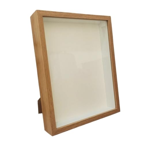 XSFAMGB Shadow Box Holz-Fotorahmen zur Anzeige dreidimensionaler Werke DIY Holz-Bilderrahmen-Dekor(Yellow,20X20cm) von XSFAMGB