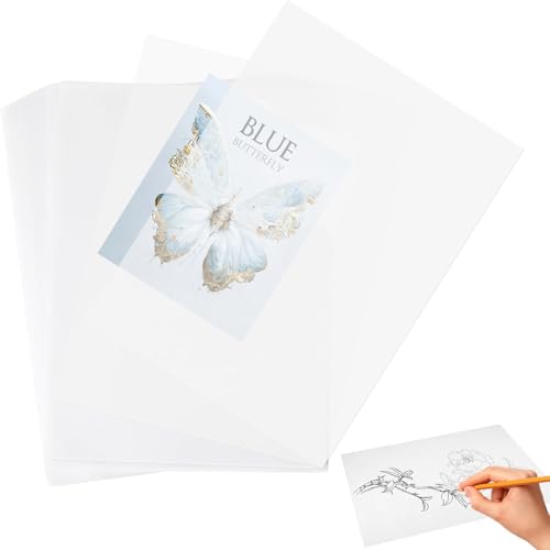 XSHAO® 300 Stück Transparentpapier 17g/m², 210X 297mm Pauspapier A4 Transparentpapier Weiß für Zeichnen, Skizzieren und Schneidern von XSHAO