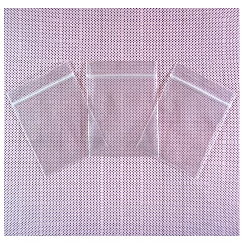 XSY Zip Druckverschlussbeutel äußere Größe 40mm x 65mm - 100 Stück Dicke 50 Mikron Plastiktüten Beutel Reißverschluss Wiederverschließbaren Tütchen für Packung von XSY