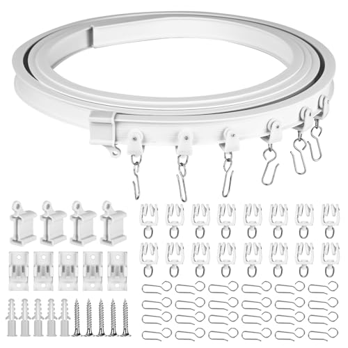 XTDMJ Biegbare Deckenvorhangschiene Set, 3m Flexible Vorhangschiene mit Zubehör, Gardinenschiene für Gardinenaufhängung, Zimmer, Balkone, Büros, Hotels XTDMJ Biegbare Deckenvorhangschiene Set, 3m Flexible Vorhangschiene mit Zubehör, Gardinenschiene für Gardinenaufhängung, Zimmer, Balkone, Büros, Hotels von XTDMJ