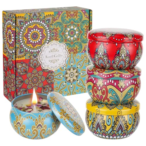 XTDMJ Duftkerzen Geschenke für Frauen, 4 Stück Natürliches Sojawachs Aromatherapie Kerzen Set, Duftkerze für Stressabbau, Körperentspannung, Weihnachten, Geburtstag, Badezimmer, Yoga XTDMJ Duftkerzen Geschenke für Frauen, 4 Stück Natürliches Sojawachs Aromatherapie Kerzen Set, Duftkerze für Stressabbau, Körperentspannung, Weihnachten, Geburtstag, Badezimmer, Yoga von XTDMJ