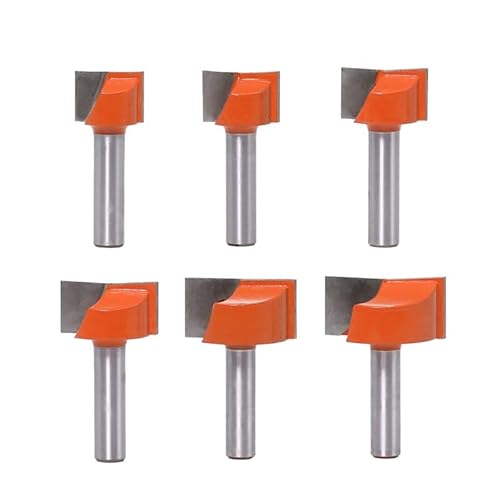 1/6/9 stücke 6/8mm Schaft Reinigung Boden Gravur Router Bit Holzbearbeitung Werkzeug Vollhartmetall holz Fräser Ende Mühle 18mm 20mm 30mm 32mm (Size : 6pcs 8mm one set) von XTINKOPW
