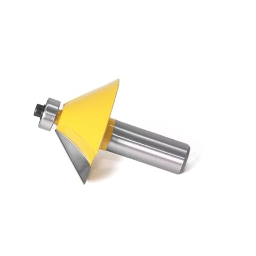 1 Stück 1/2 Zoll 12 mm Schaft 45 Grad Fase Abschrägung Kantenfräser Holzschneidewerkzeug Holzbearbeitung Fräser Metallfräser(12mm) von XTINKOPW