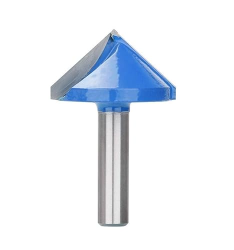 1pc 8mm Schaft Holz Router Bit 90 Grad V Nut Router Bit 3D Gravur Bit Wolfram Hartmetall schaftfräser V Form Fräser (Color : 8x32x90D) von XTINKOPW