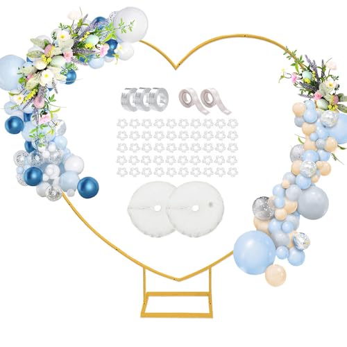 Herzförmiges Metall-Ballonbogen-Set, 2 m, Hochzeits-Herzbogen, Hintergrundständer, mit Wasserbeutel für Antrag, Hochzeit, Valentinstag, Braut, Geburtstagsparty-Dekorationen Herzförmiges Metall-Ballonbogen-Set, 2 m, Hochzeits-Herzbogen, Hintergrundständer, mit Wasserbeutel für Antrag, Hochzeit, Valentinstag, Braut, Geburtstagsparty-Dekorationen von XTJWMY