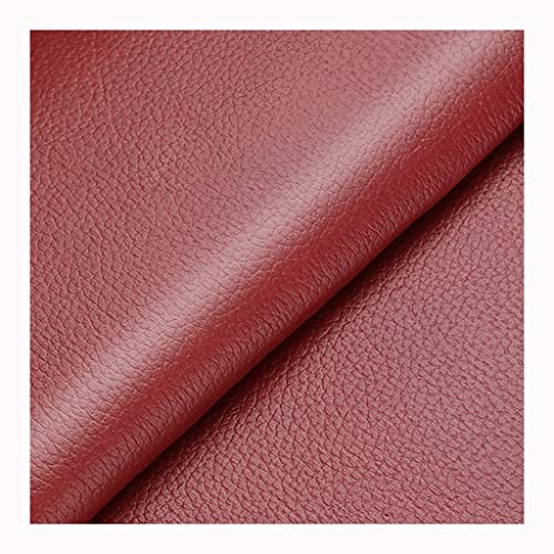 Kunstleder Selbstklebend Leder Reparatur Patch, 50X70CM Leder Reparatur Tape, Selbstklebende Couch Patch, Für Möbel, Fahrer Sitz, Sofas, Autositz (Color : Wine red, Size : 50X70CM) von XTTY