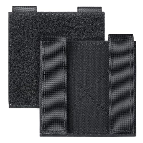 XTUDOU® 2 Stück Taktische Klett-Patches Board, Morale Patch Board, Klett Patch, Patch-Display-Platte, für Outdoor Rucksack Diy ZubehöR 10.5x10.5cm (Schwarz) von XTUDOU