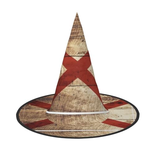 XTYGETY Alabama Staatsflagge auf alter Holzmaserung Postkartendruck Erwachsene Halloween Kostüm Zubehör Hexenhut Hexenhut Hexenhut für Party Karneval Rollenspiel XTYGETY Alabama Staatsflagge auf alter Holzmaserung Postkartendruck Erwachsene Halloween Kostüm Zubehör Hexenhut Hexenhut Hexenhut für Party Karneval Rollenspiel von XTYGETY