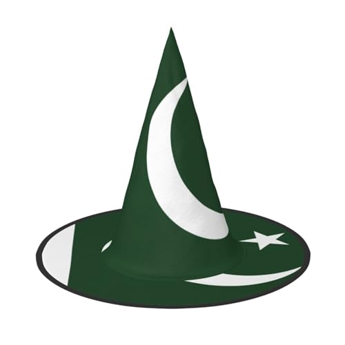 XTYGETY Flagge Pakistans Druck Erwachsene Halloween Kostüm Zubehör Hexenhut Hexenhut Hexenhut für Party Karneval Rollenspiel von XTYGETY