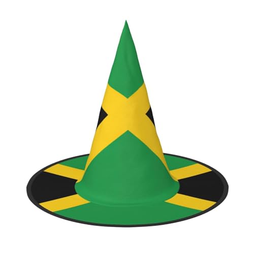XTYGETY Flagge von Jamaika Druck Erwachsene Halloween Kostüm Zubehör Hexenhut Hexenhut Hexenhut für Party Karneval Rollenspiel XTYGETY Flagge von Jamaika Druck Erwachsene Halloween Kostüm Zubehör Hexenhut Hexenhut Hexenhut für Party Karneval Rollenspiel von XTYGETY