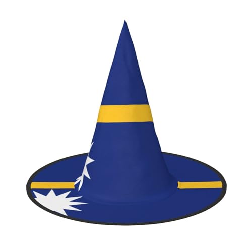 XTYGETY Flagge von Nauru Druck Erwachsene Halloween Kostüm Zubehör Hexenhut Hexenhut Hexenhut für Party Karneval Rollenspiel XTYGETY Flagge von Nauru Druck Erwachsene Halloween Kostüm Zubehör Hexenhut Hexenhut Hexenhut für Party Karneval Rollenspiel von XTYGETY
