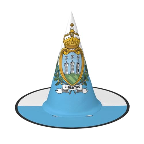 XTYGETY Flagge von San Marino Druck Erwachsene Halloween Kostüm Zubehör Hexenhut Hexenhut Hexenhut für Party Karneval Rollenspiel XTYGETY Flagge von San Marino Druck Erwachsene Halloween Kostüm Zubehör Hexenhut Hexenhut Hexenhut für Party Karneval Rollenspiel von XTYGETY