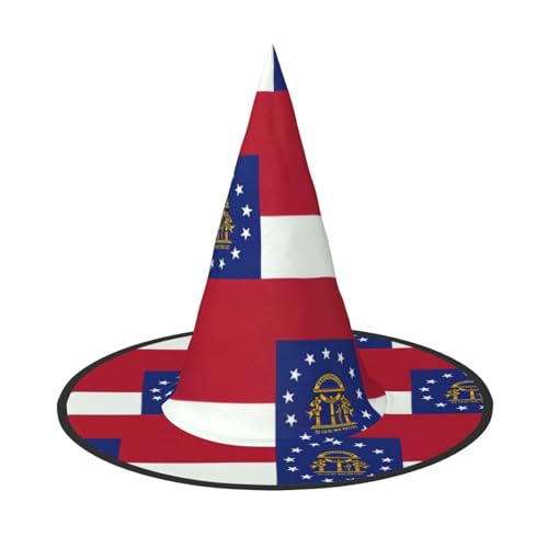 XTYGETY Georgia State Flag Print Erwachsene Halloween Kostüm Zubehör Hexenhut Hexenhut Hexenhut für Party Karneval Rollenspiel XTYGETY Georgia State Flag Print Erwachsene Halloween Kostüm Zubehör Hexenhut Hexenhut Hexenhut für Party Karneval Rollenspiel von XTYGETY