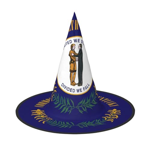 XTYGETY Kentucky Staatsflagge Druck Erwachsene Halloween Kostüm Zubehör Hexenhut Hexenhut Hexenhut für Party Karneval Rollenspiel XTYGETY Kentucky Staatsflagge Druck Erwachsene Halloween Kostüm Zubehör Hexenhut Hexenhut Hexenhut für Party Karneval Rollenspiel von XTYGETY