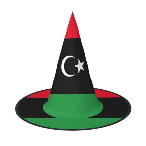 XTYGETY Libysche Flagge Druck Erwachsene Halloween Kostüm Zubehör Hexenhut Hexenhut Hexenhut für Party Karneval Rollenspiel XTYGETY Libysche Flagge Druck Erwachsene Halloween Kostüm Zubehör Hexenhut Hexenhut Hexenhut für Party Karneval Rollenspiel von XTYGETY