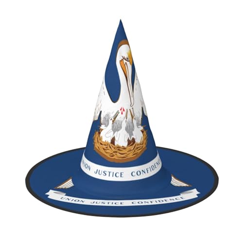 XTYGETY Louisiana State Flag Print Erwachsene Halloween Kostüm Zubehör Hexenhut Hexenhut Hexenhut für Party Karneval Rollenspiel XTYGETY Louisiana State Flag Print Erwachsene Halloween Kostüm Zubehör Hexenhut Hexenhut Hexenhut für Party Karneval Rollenspiel von XTYGETY