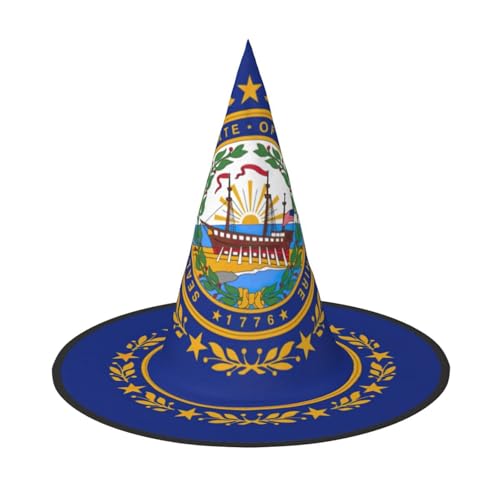 XTYGETY New Hampshire State Flag Print Erwachsene Halloween Kostüm Zubehör Hexenhut Hexenhut Hexenhut für Party Karneval Rollenspiel XTYGETY New Hampshire State Flag Print Erwachsene Halloween Kostüm Zubehör Hexenhut Hexenhut Hexenhut für Party Karneval Rollenspiel von XTYGETY