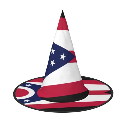 XTYGETY Ohio Staatsflagge Druck Erwachsene Halloween Kostüm Zubehör Hexenhut Hexenhut Hexenhut für Party Karneval Rollenspiel XTYGETY Ohio Staatsflagge Druck Erwachsene Halloween Kostüm Zubehör Hexenhut Hexenhut Hexenhut für Party Karneval Rollenspiel von XTYGETY