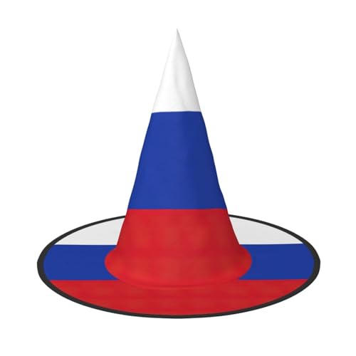 XTYGETY Russische Flagge Druck Erwachsene Halloween Kostüm Zubehör Hexenhut Hexenhut Hexenhut für Party Karneval Rollenspiel XTYGETY Russische Flagge Druck Erwachsene Halloween Kostüm Zubehör Hexenhut Hexenhut Hexenhut für Party Karneval Rollenspiel von XTYGETY
