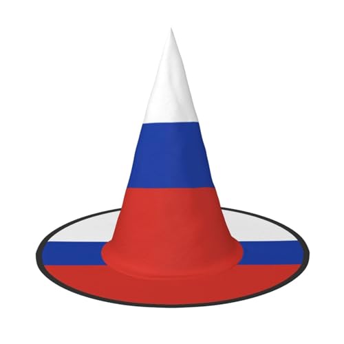 XTYGETY Russische Flagge Druck Erwachsene Halloween Kostüm Zubehör Hexenhut Hexenhut Hexenhut für Party Karneval Rollenspiel XTYGETY Russische Flagge Druck Erwachsene Halloween Kostüm Zubehör Hexenhut Hexenhut Hexenhut für Party Karneval Rollenspiel von XTYGETY