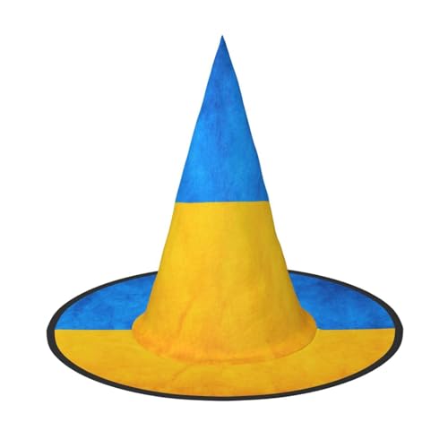 XTYGETY Ukrainische Flagge Druck Erwachsene Halloween Kostüm Zubehör Hexenhut Hexenhut Hexenhut für Party Karneval Rollenspiel XTYGETY Ukrainische Flagge Druck Erwachsene Halloween Kostüm Zubehör Hexenhut Hexenhut Hexenhut für Party Karneval Rollenspiel von XTYGETY