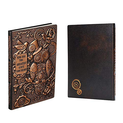 XUAN Hardcover Notizbuch A5 Liniert, Vintage, PU Leder, Schönes, Handgefertigt, Ruled, 200 Seiten Notizheft Tagebuch Notizblock Journal Notebook Geschenk für Kinder Männer Frauen Auto 3D EULE Kupfer XUAN Hardcover Notizbuch A5 Liniert, Vintage, PU Leder, Schönes, Handgefertigt, Ruled, 200 Seiten Notizheft Tagebuch Notizblock Journal Notebook Geschenk für Kinder Männer Frauen Auto 3D EULE Kupfer von XUAN