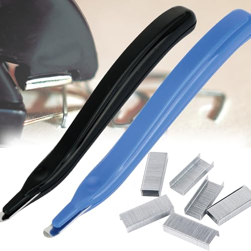 XUBX 2 Stück Heftklammerentferner, Magnetische Metall Entklammerer, Heftklammer Entferner, Heftklammer Abzieher Stiftwerkzeug mühelos, Klammerentferner für Büro Schule und Zuhause (Schwarz + Blau) XUBX 2 Stück Heftklammerentferner, Magnetische Metall Entklammerer, Heftklammer Entferner, Heftklammer Abzieher Stiftwerkzeug mühelos, Klammerentferner für Büro Schule und Zuhause (Schwarz + Blau) von XUBX