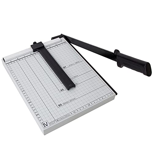 Papierschneider A4, Papierschneider 30,5 cm Schnittlänge mit Seitenlineal, 10 Blatt Kapazität, Klare Schneidführungsraster, für Büros, Schulen, Zuhause Papierschneider A4, Papierschneider 30,5 cm Schnittlänge mit Seitenlineal, 10 Blatt Kapazität, Klare Schneidführungsraster, für Büros, Schulen, Zuhause von XUCS