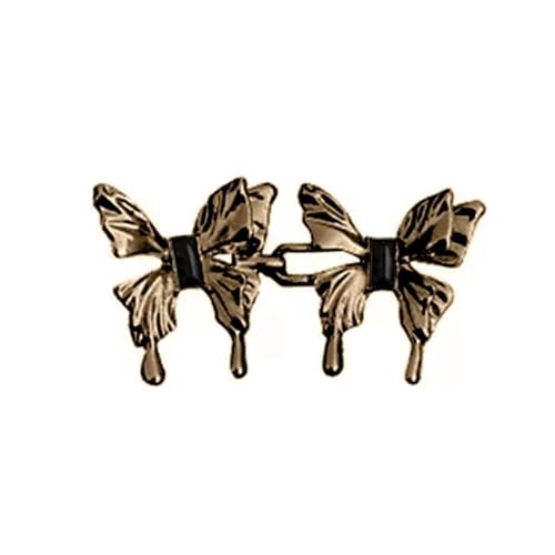 10 Stück Schmetterlingsförmige verstellbare Taillenschnalle Extender Jeans Taille Button Pin Hosen Taillenspanner Abnehmbarer Jeansknopf(Golden) von XUCZHAI