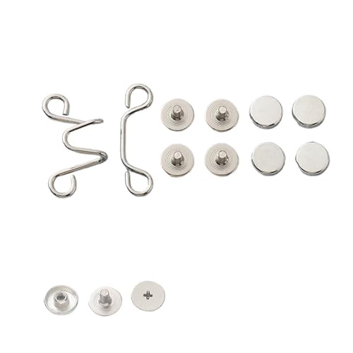 2Set verstellbare Taillenschnallen Nagelfreie Hosen Taillenschnalle Extender Knopf Sicherheitsnadel Jeans Straffen Taille Einstellen Sofortknopf(Color-15,1set large size) von XUCZHAI