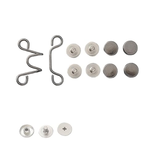 2Set verstellbare Taillenschnallen Nagelfreie Hosen Taillenschnalle Extender Knopf Sicherheitsnadel Jeans Straffen Taille Einstellen Sofortknopf(Color-17,1set large size) von XUCZHAI