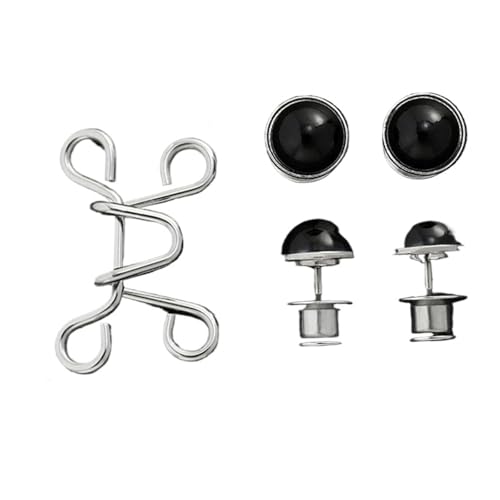 4 Stück Schnalle for Festziehen der Taille, Broschen, Anstecknadeln, Clip, Kunstperlen, verstellbarer Druckknopf, Jeansknöpfe, abnehmbares Kleidungszubehör(Color-4,S) von XUCZHAI