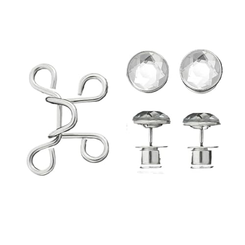 4 Stück Schnalle for Festziehen der Taille, Broschen, Anstecknadeln, Clip, Kunstperlen, verstellbarer Druckknopf, Jeansknöpfe, abnehmbares Kleidungszubehör(Color-6,S) von XUCZHAI
