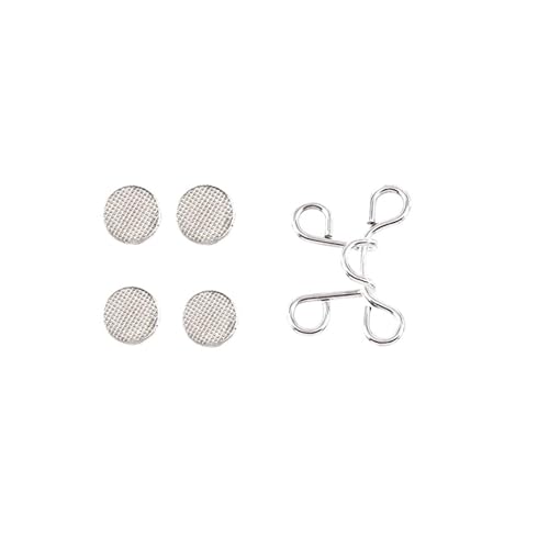 5er-Set nagelfreie Metall-Jeansknöpfe, Druckknöpfe, abnehmbare Hosenclips, Knöpfe, Pins, DIY-Taillenspanner, Kleidungsschnallen, Nähwerkzeuge(L-Silver (32mm)) von XUCZHAI