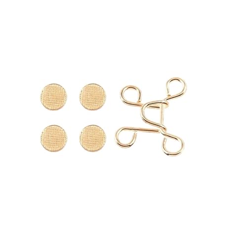 5er-Set nagelfreie Metall-Jeansknöpfe, Druckknöpfe, abnehmbare Hosenclips, Knöpfe, Pins, DIY-Taillenspanner, Kleidungsschnallen, Nähwerkzeuge(S-Gold (27mm)) von XUCZHAI