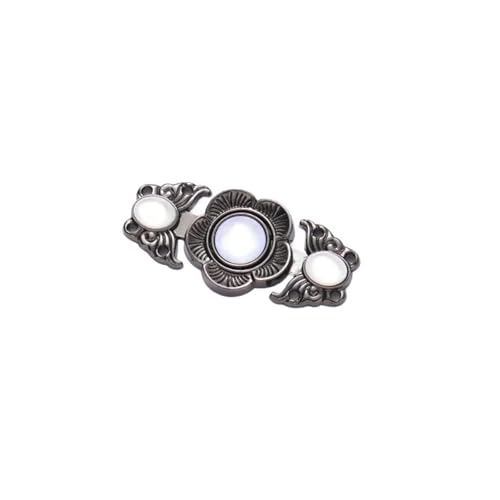 6 STK Wiederverwendbare Metallknöpfe Perlen Druckknopf Hosen Pin Versenkbare Knopf Aufnäher Schnallen for Jeans(Black Opal) von XUCZHAI
