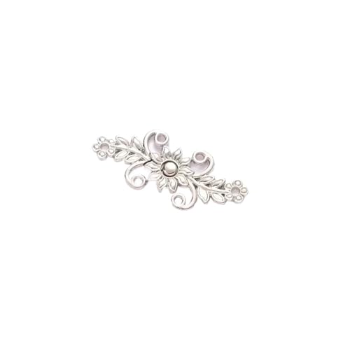 6 STK Wiederverwendbare Metallknöpfe Perlen Druckknopf Hosen Pin Versenkbare Knopf Aufnäher Schnallen for Jeans(Silver Orchid) von XUCZHAI