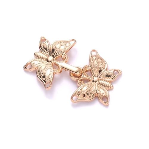 6 STÜCKE Kleidungszubehör Taillenschließknopf Jeans Ornamente Metallstifte Straffen Taillenknopf Abnehmbarer verstellbarer Taillenclip Frauen(Style 7) von XUCZHAI